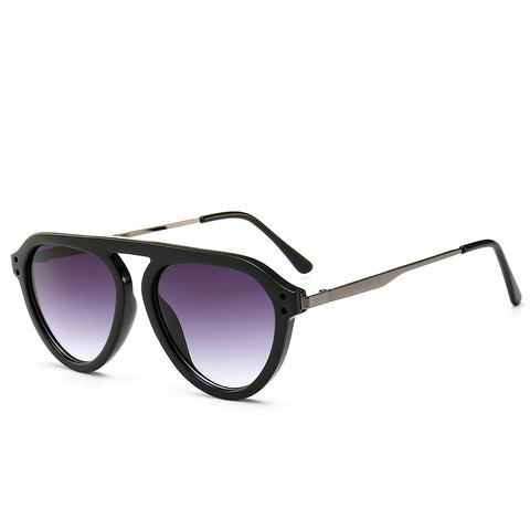 Oval Big Frame Metal Sun Glasses For Men and Women