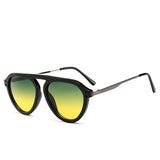 Oval Big Frame Metal Sun Glasses For Men and Women