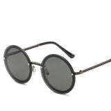 Metal Chain Rimless Sunglasses Women