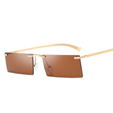 Frameless Square Sunglasses Men